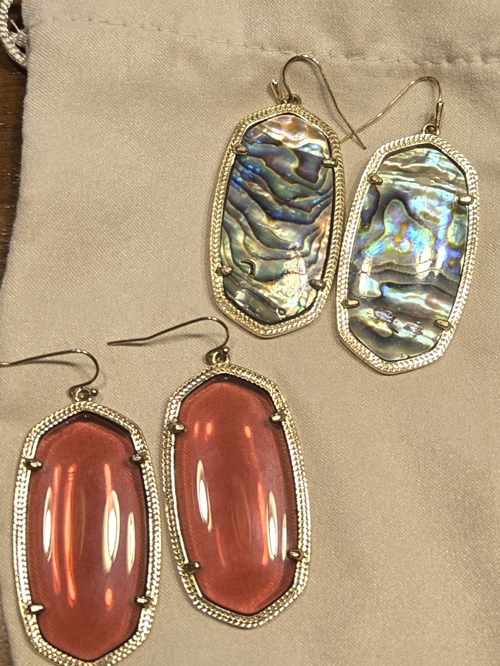 Kendra Scott 2-pair Danielles Abalone And Clear Red